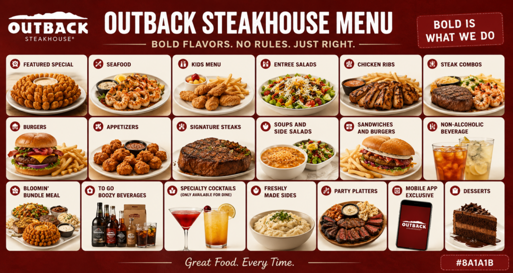 Outback Steakhouse Menu
