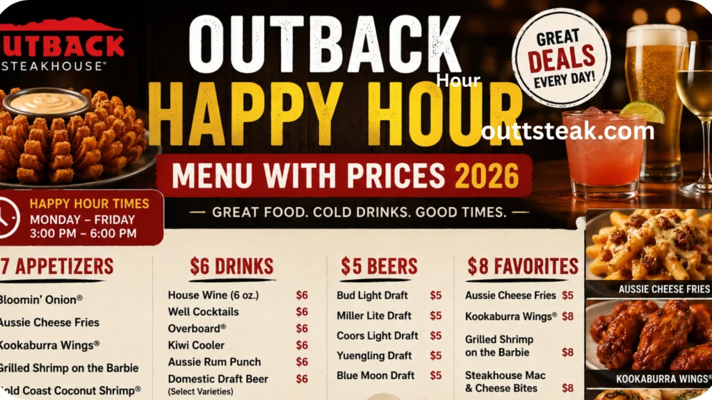 Outback Happy Hour Menu With Prices 2026