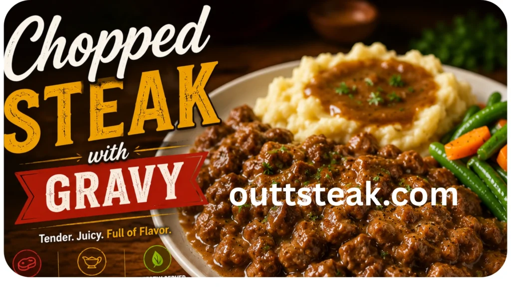 Chopped steak with gravy